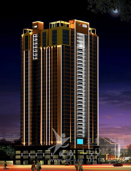 高楼亮化效果